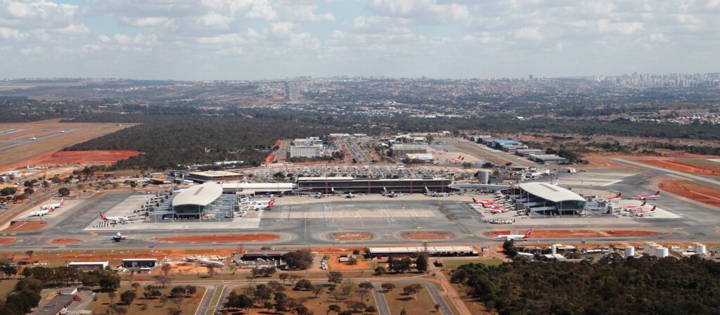 Imagem aérea do Aeroporto de Brasília.