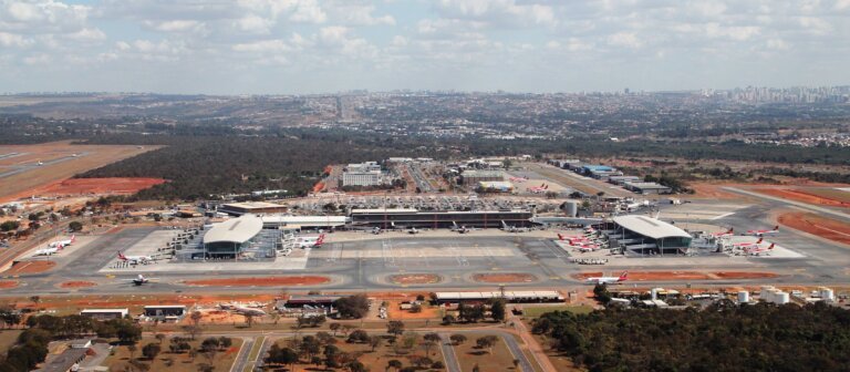 Imagem aérea do Aeroporto de Brasília.